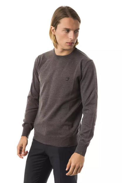 Uominitaliani Gray Merino Men Sweater Uominitaliani