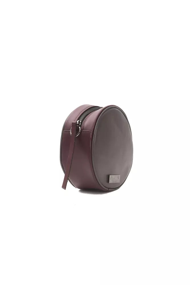 Pompei Donatella Chic Burgundy Small Oval Crossbody Bag Pompei Donatella