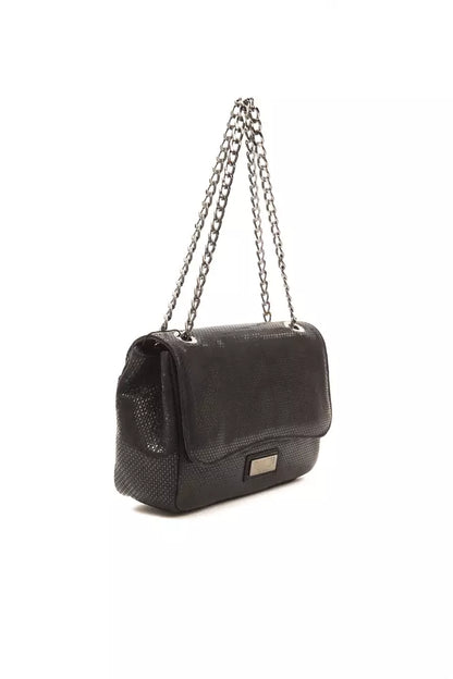 Pompei Donatella Black Leather Women Crossbody Pompei Donatella