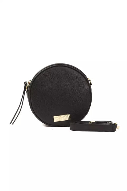 Pompei Donatella Black Leather Women Crossbody Bag Pompei Donatella