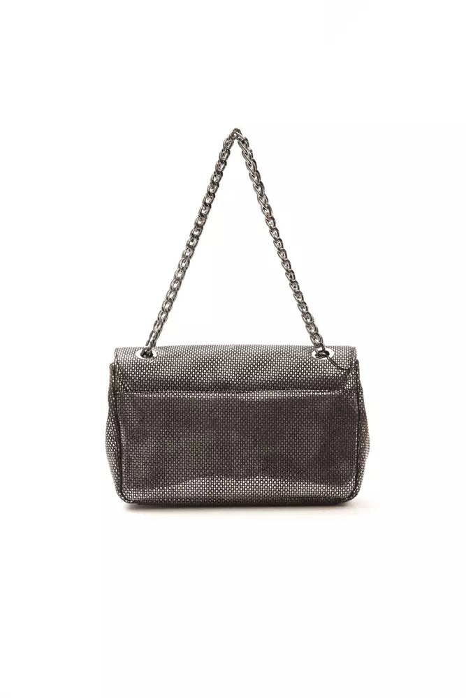 Pompei Donatella Gray Leather Women Crossbody Bag Pompei Donatella