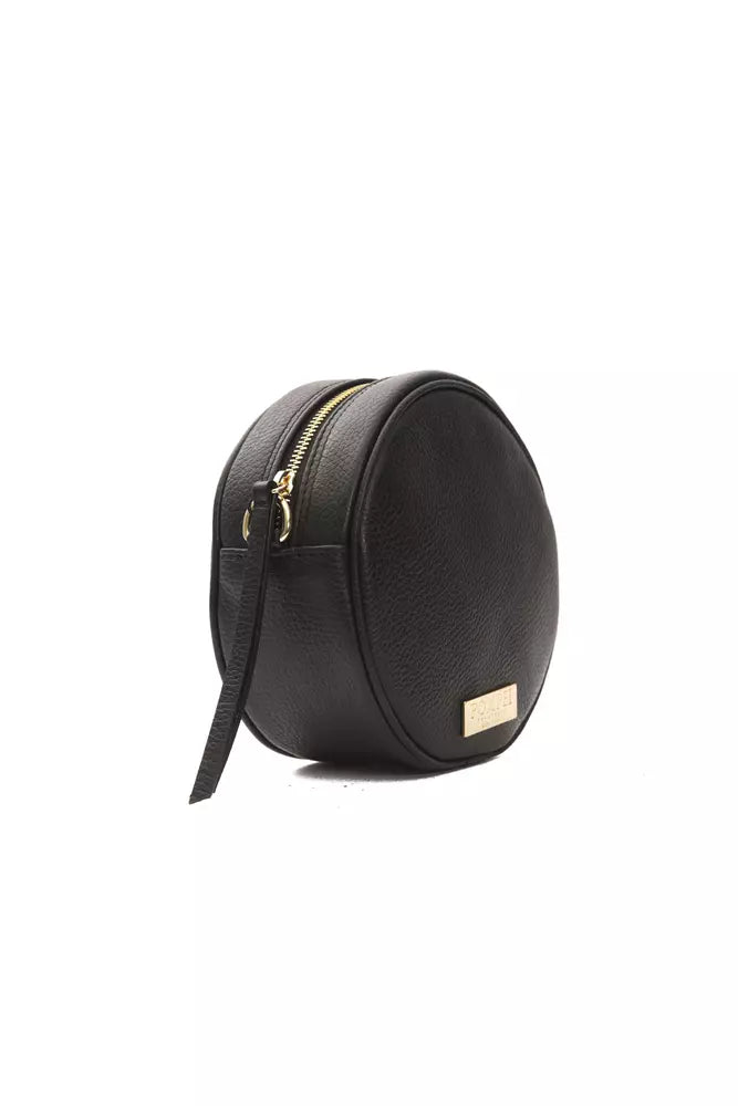 Pompei Donatella Black Leather Women Crossbody Bag