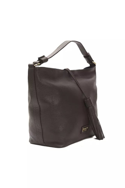 Pompei Donatella Brown Leather Women Shoulder Bag Pompei Donatella