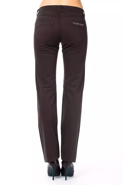 Ungaro Fever Brown Cotton Women Pants Ungaro Fever