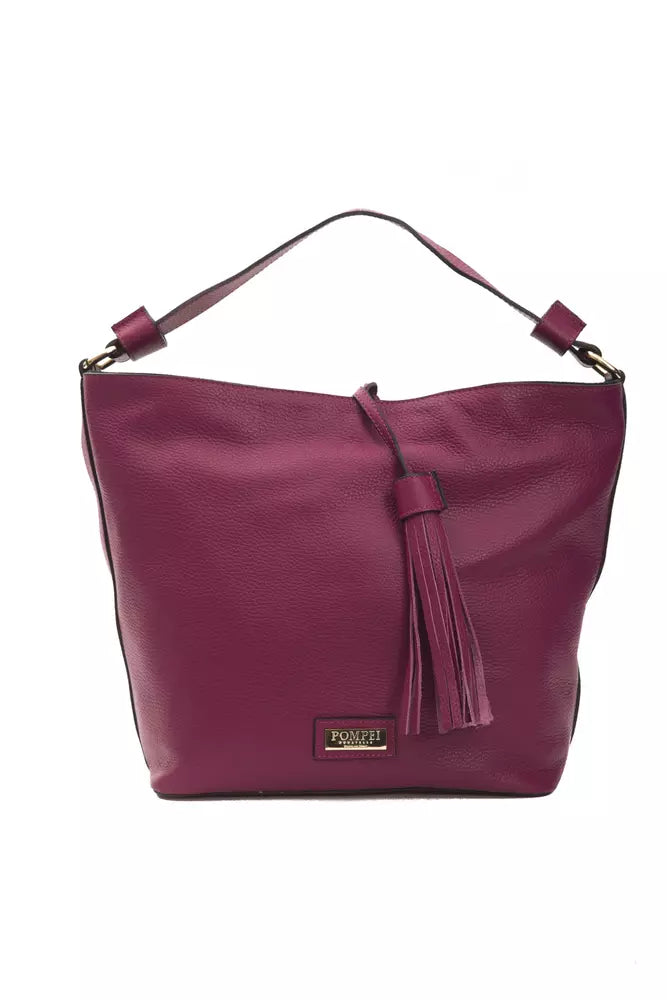 Pompei Donatella Burgundy Leather Women Shoulder Bag Pompei Donatella