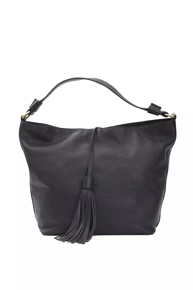 Pompei Donatella Gray Leather Women Shoulder Bag Pompei Donatella