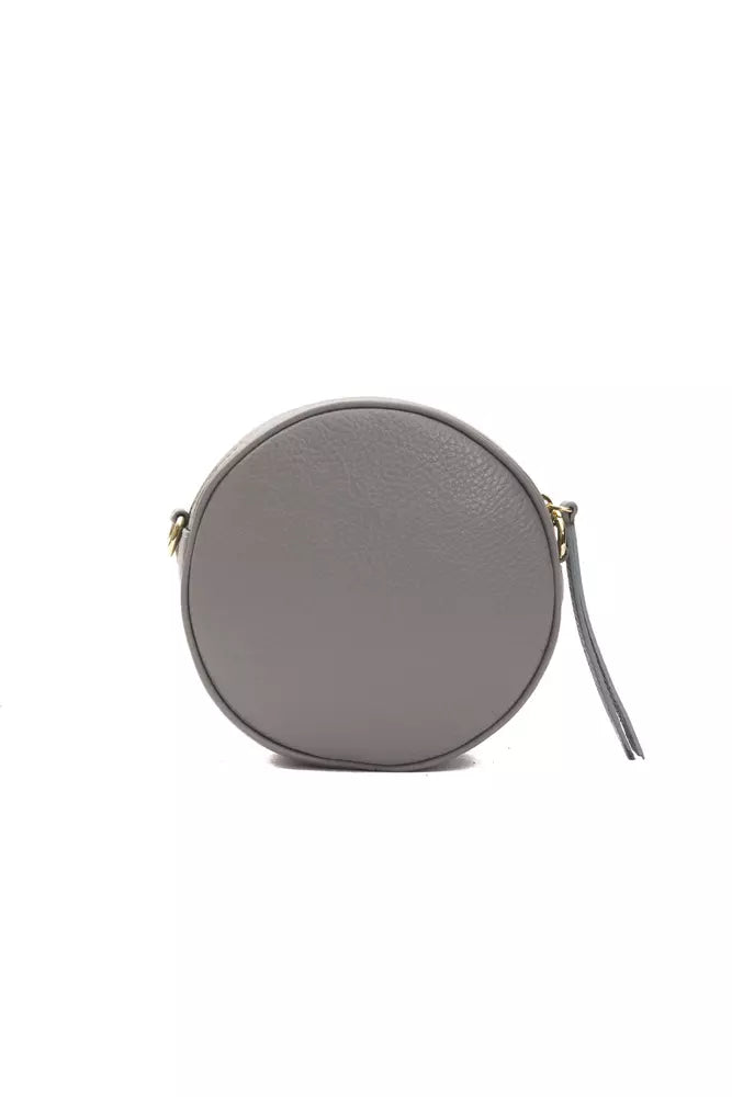 Pompei Donatella Gray Leather Women Crossbody Bag Pompei Donatella