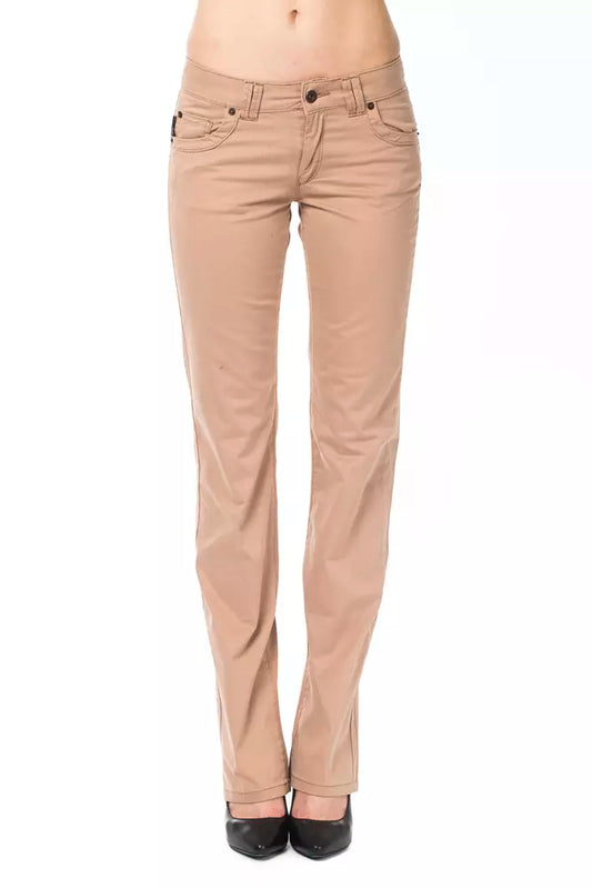 Ungaro Fever Beige Cotton Women Pants Ungaro Fever