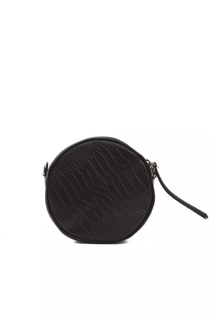 Pompei Donatella Black Leather Women Crossbody Bag Pompei Donatella