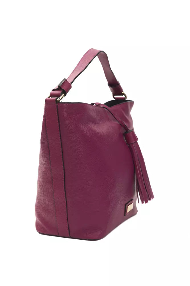 Pompei Donatella Burgundy Leather Women Shoulder Bag Pompei Donatella