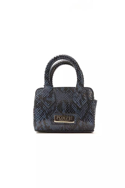 Pompei Donatella Blue Leather Women Handbag Pompei Donatella