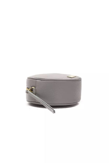 Pompei Donatella Gray Leather Women Crossbody Bag Pompei Donatella