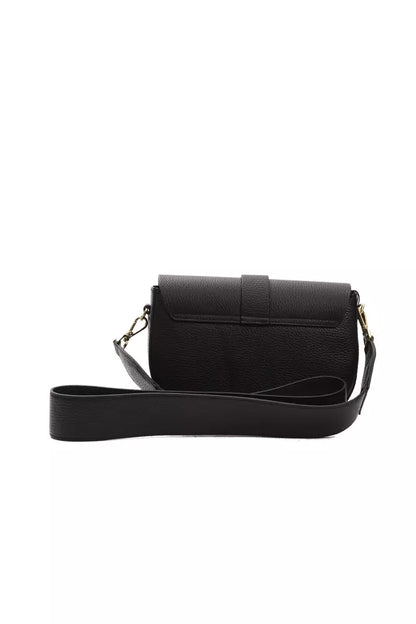 Pompei Donatella Black Leather Women Crossbody Bag Pompei Donatella