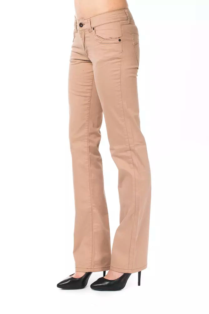 Ungaro Fever Beige Cotton Women Pants Ungaro Fever