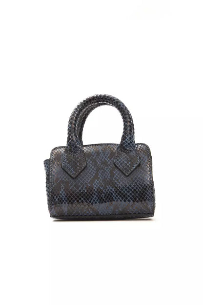 Pompei Donatella Blue Leather Women Handbag Pompei Donatella