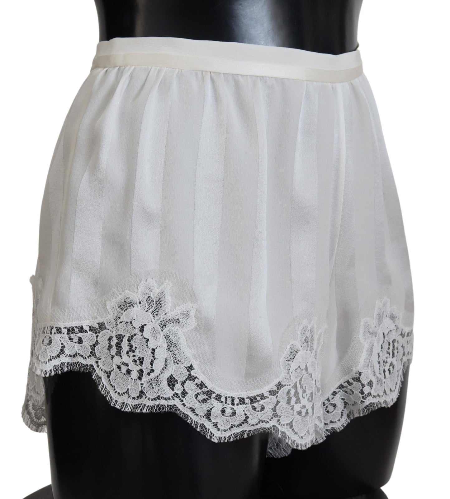 Dolce & Gabbana Elegant White Lace Lingerie Shorts Dolce & Gabbana