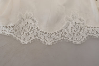 Dolce & Gabbana Elegant White Lace Lingerie Shorts Dolce & Gabbana