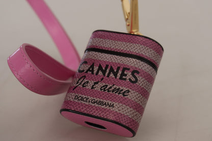 Dolce & Gabbana Chic Leather AirPods Case in Pink