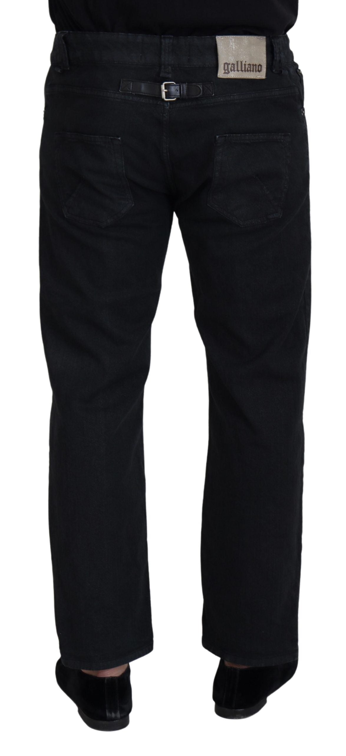 John Galliano Elegant Black Mainline Cotton Jeans John Galliano