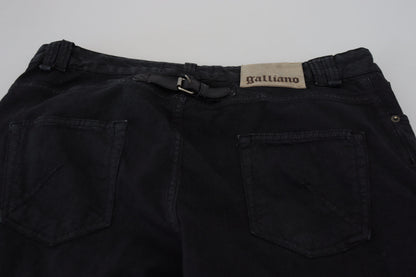 John Galliano Elegant Black Mainline Cotton Jeans John Galliano