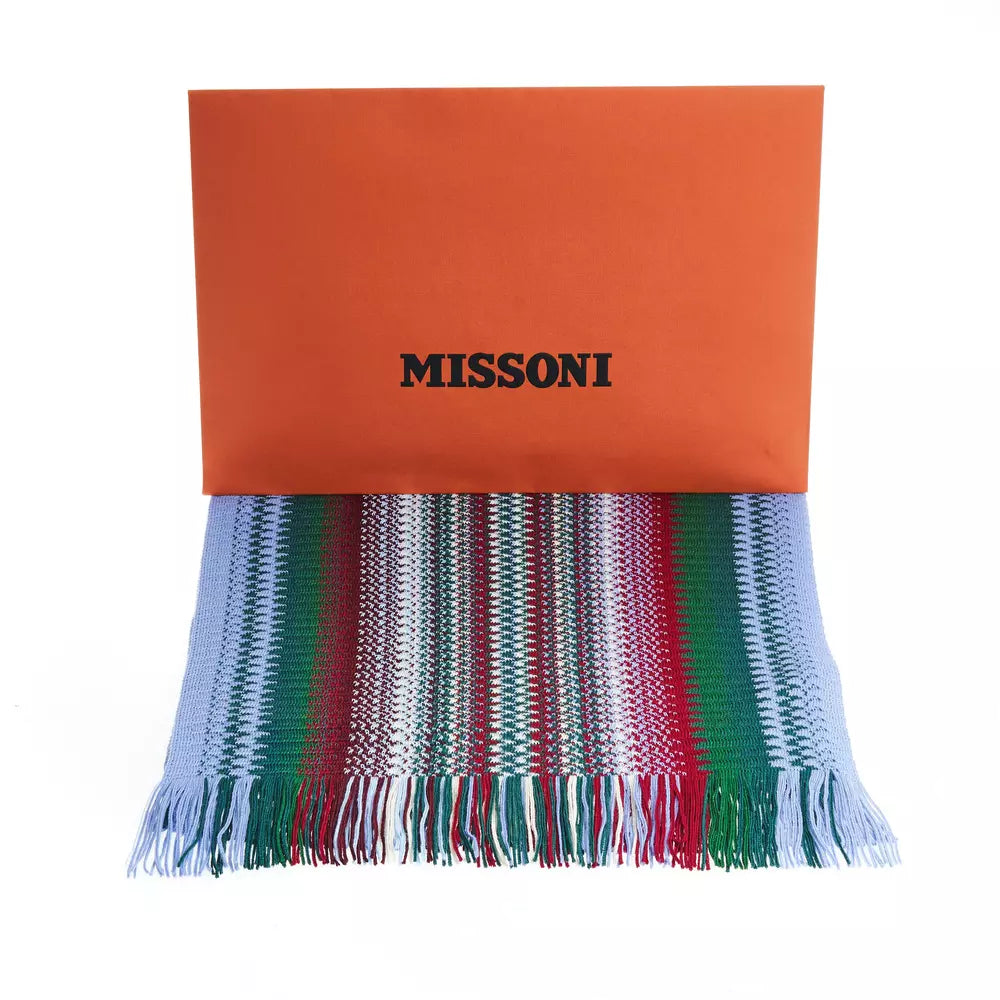 Missoni Multicolor Wool Men Scarf Missoni