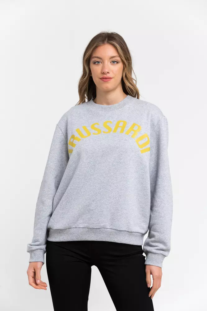 Trussardi Gray Cotton Women Sweater Trussardi