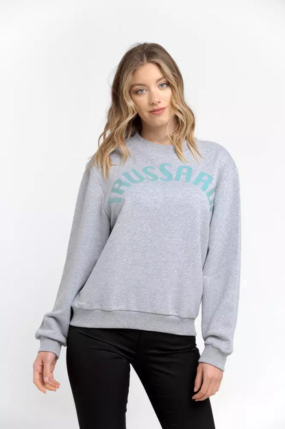 Trussardi Gray Cotton Women Sweater Trussardi