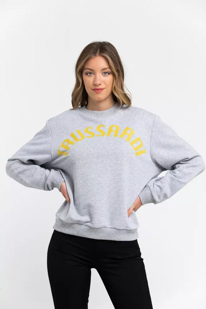 Trussardi Gray Cotton Women Sweater Trussardi