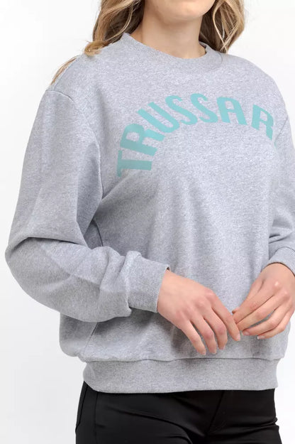 Trussardi Gray Cotton Women Sweater Trussardi