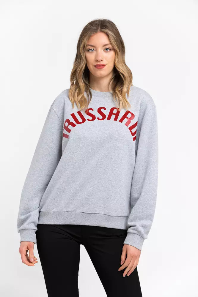 Trussardi Gray Cotton Women Sweater Trussardi