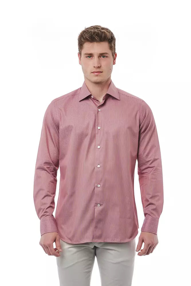 Bagutta Red Cotton Men Shirt Bagutta