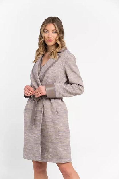 Trussardi Beige Cotton Women Coat Trussardi