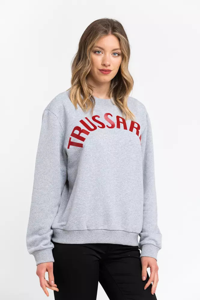 Trussardi Gray Cotton Women Sweater Trussardi