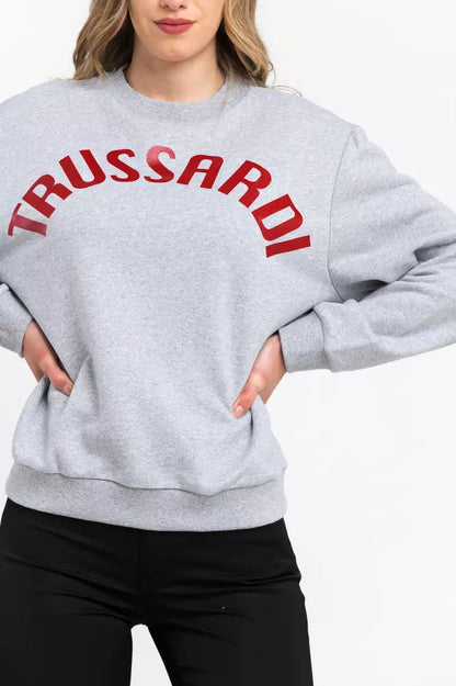 Trussardi Gray Cotton Women Sweater Trussardi