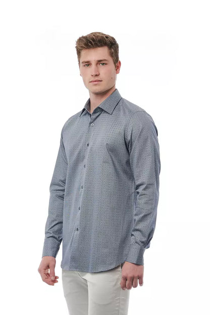 Bagutta Black Cotton Men Shirt Bagutta