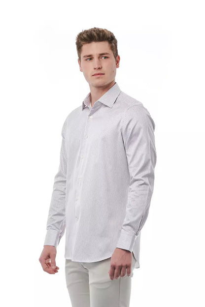 Bagutta White Cotton Men Shirt Bagutta