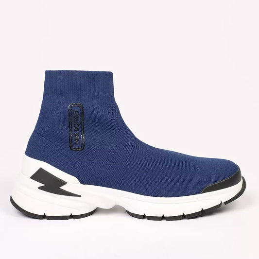 Neil Barrett Electric Bolt Sock Sneakers in Blue Neil Barrett