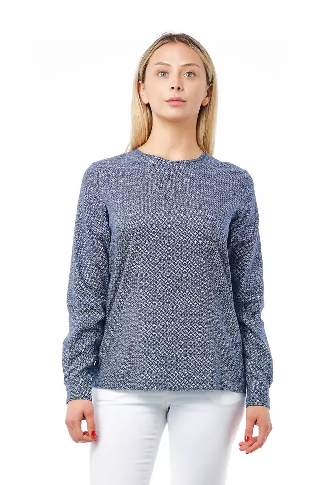 Bagutta Blue Cotton Women Shirt Bagutta