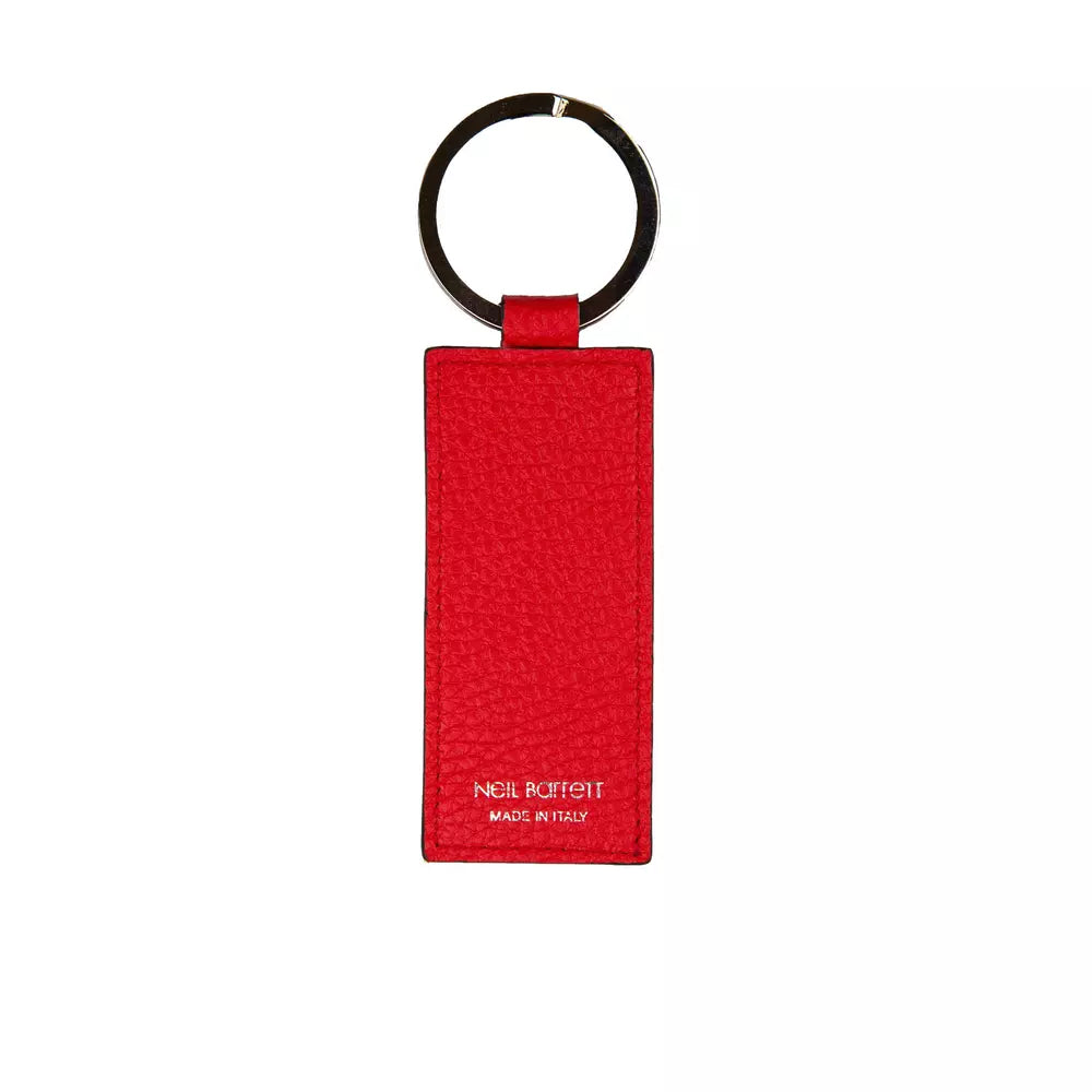 Neil Barrett Red Leather Men Keychain Neil Barrett