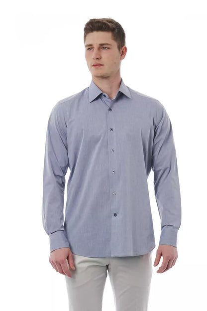 Bagutta Gray Cotton Men Shirt Bagutta