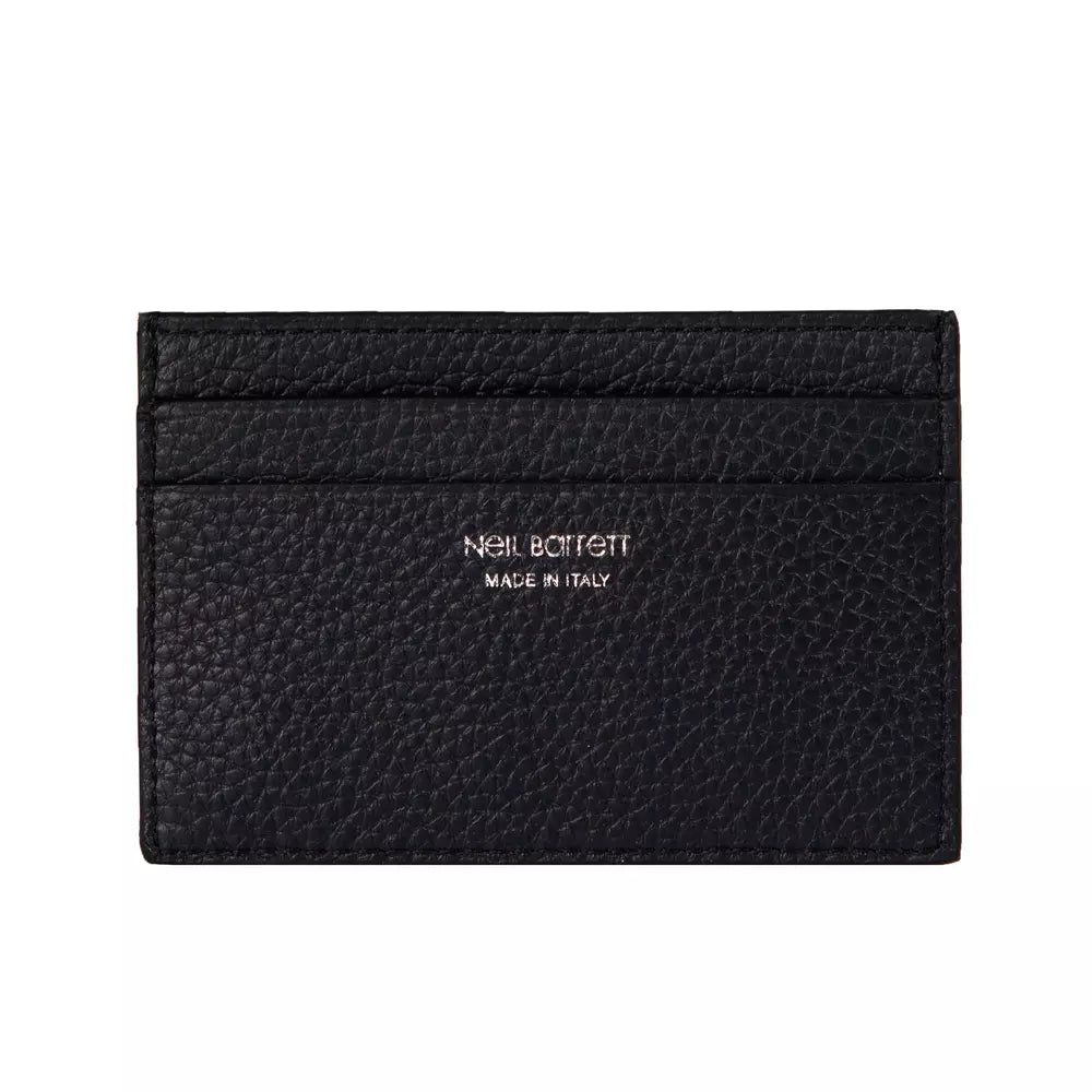 Neil Barrett Black Leather Mens Card Holder Neil Barrett