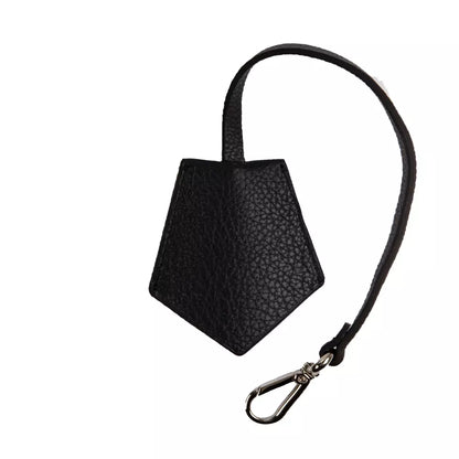 Neil Barrett Black Leather Men Keychain Neil Barrett