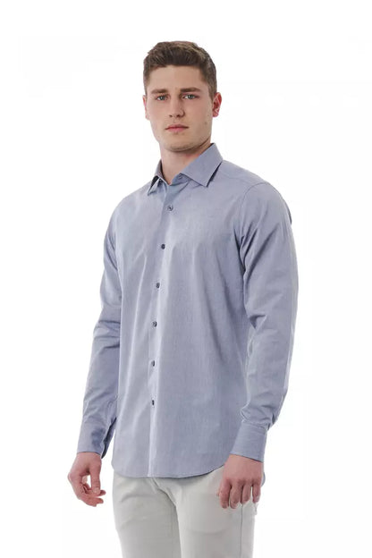 Bagutta Gray Cotton Men Shirt Bagutta