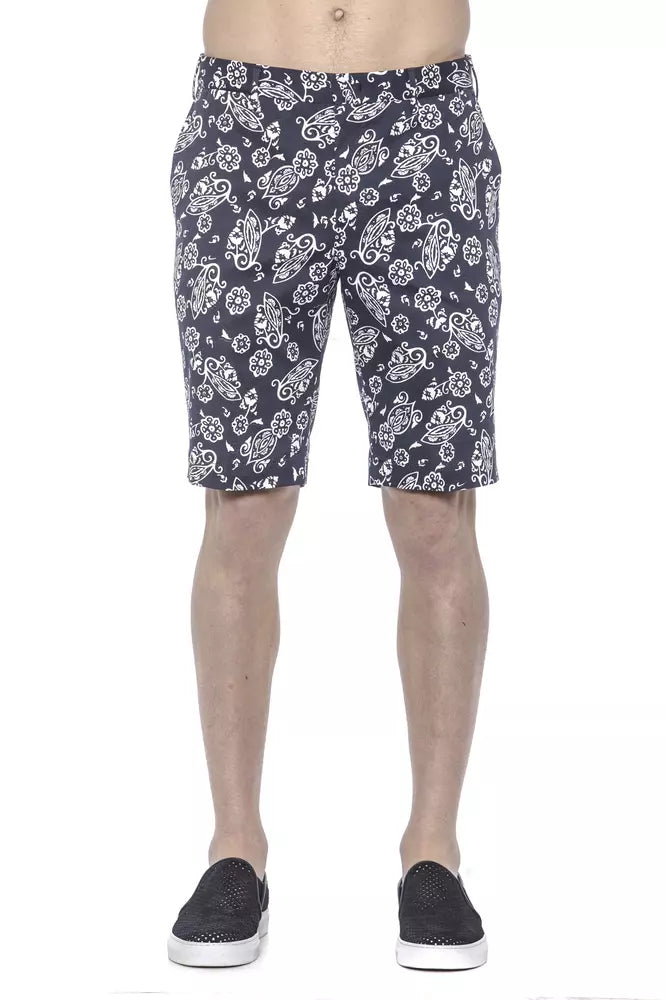 PT Torino Blue Cotton Mens Bermuda Short PT Torino