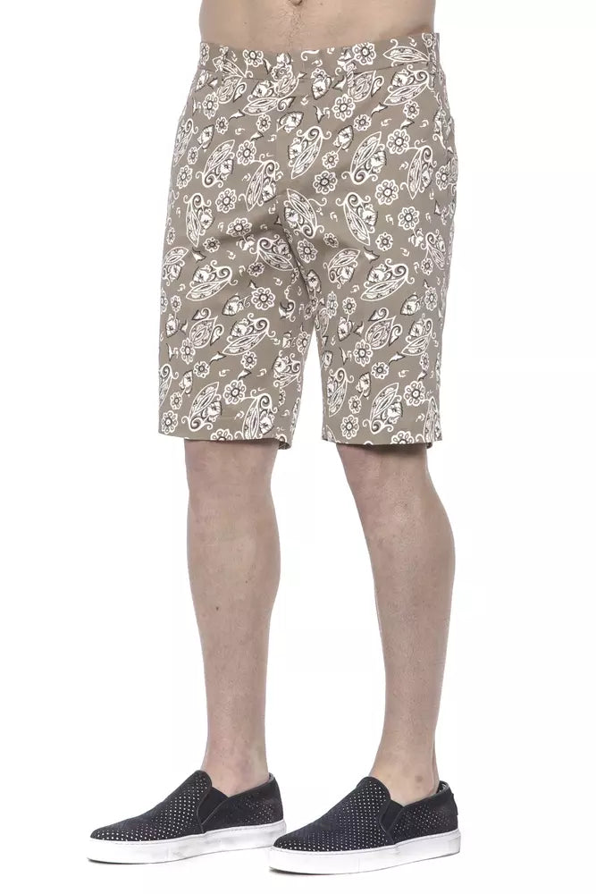 PT Torino Beige Cotton Men Short PT Torino