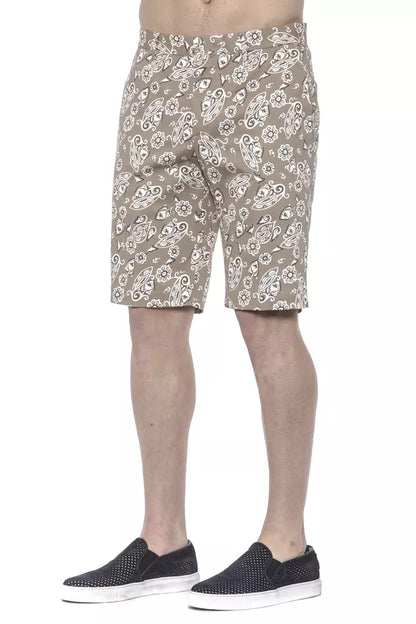 PT Torino Beige Cotton Men Short PT Torino