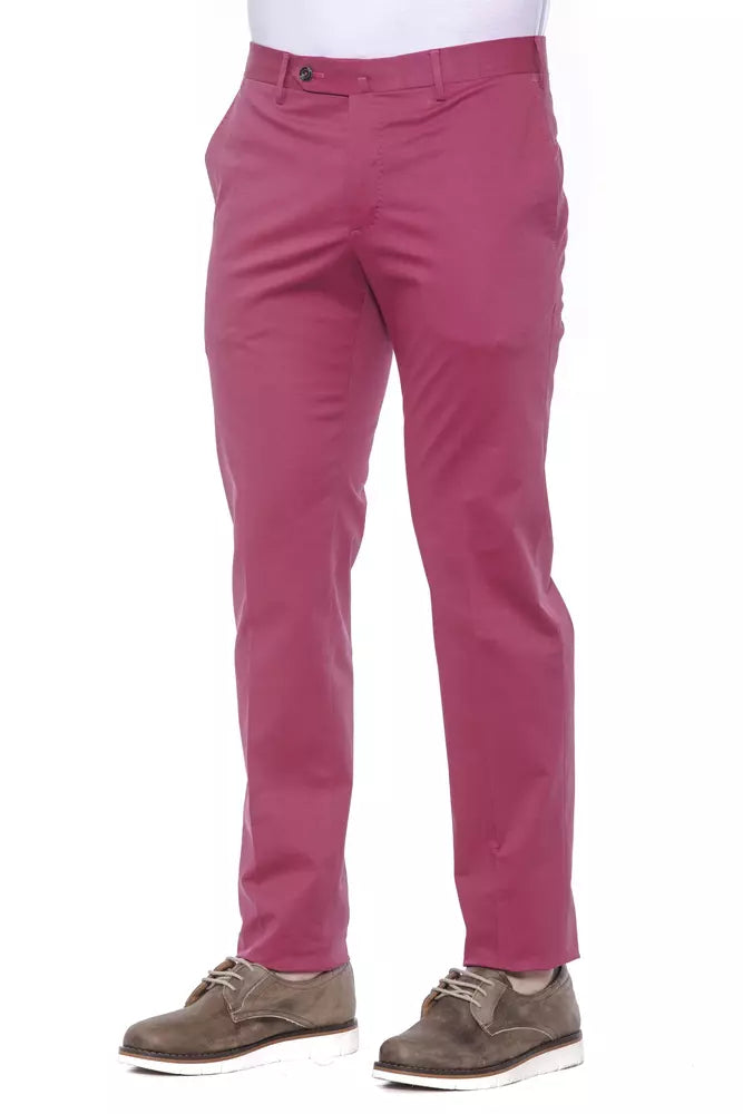 PT Torino Fuchsia Cotton Mens Trouser PT Torino