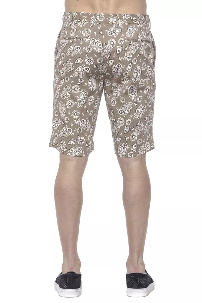 PT Torino Beige Cotton Men Short PT Torino