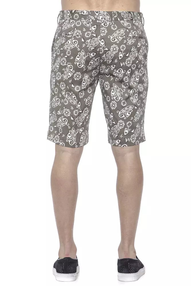 PT Torino Green Cotton Men Bermuda Short PT Torino