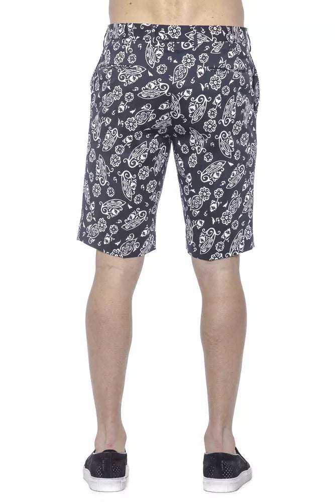 PT Torino Blue Cotton Mens Bermuda Short PT Torino